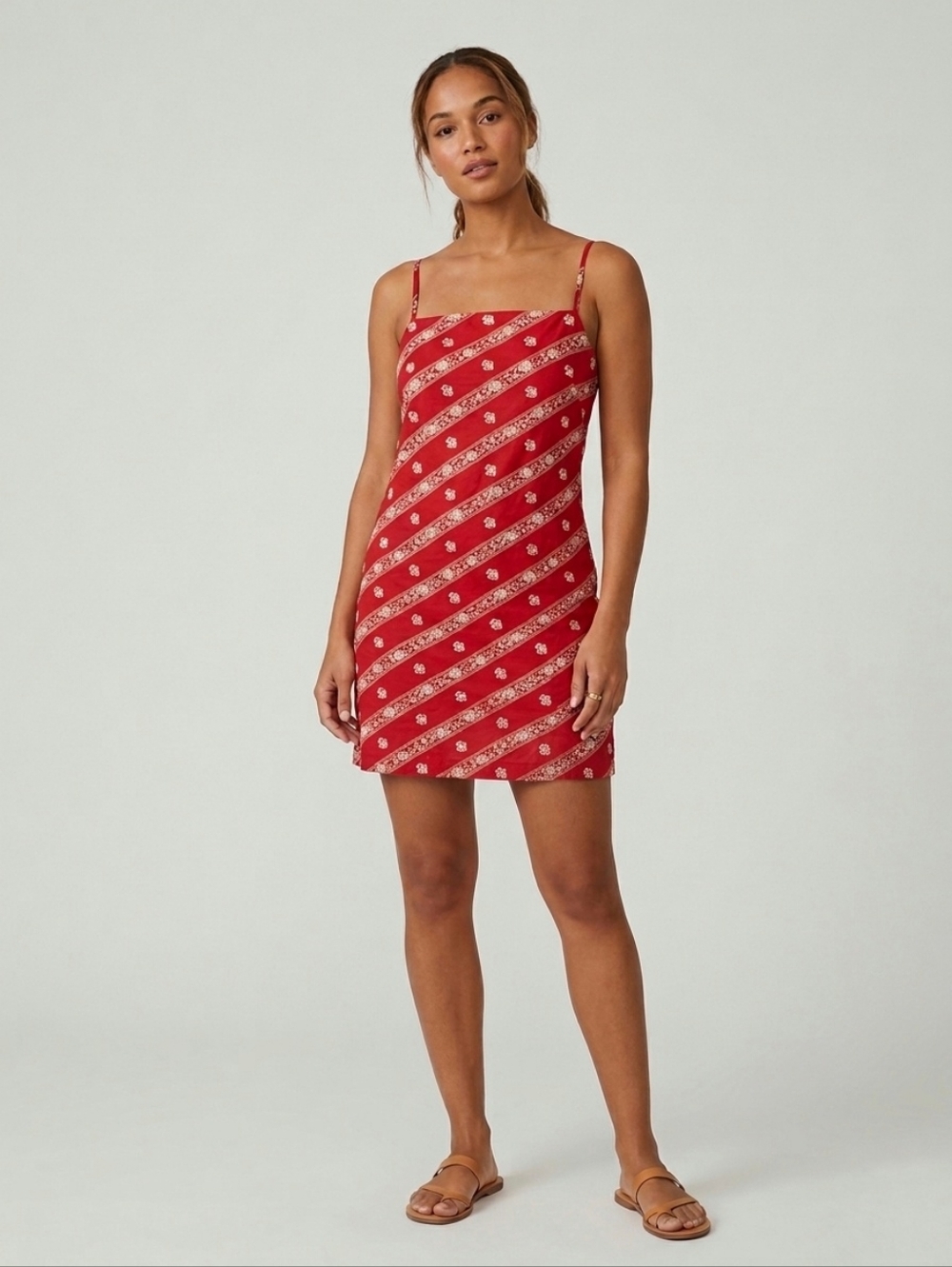 Jones & Co. Vintage Bandana Print Spaghetti Strap Mini Dress - Size 10